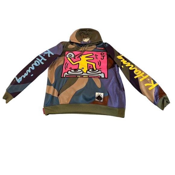 Keith Haring x Members Only DJ Collab Hoodie Men’s XL NWT - Picture 1 of 13